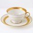 Złoty fryz na śnieżnobiałej porcelanie od Rosenthal'a