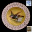 Znakomity motyw ptaka na gałązce - malowana porcelana Bavaria