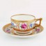 Złocona porcelana Rosenthal z 1927 roku - dekoracyjne duo mokka