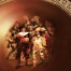 Oryginalna porcelana Beyer & Bock z przełomu XIX/XX wieku z kalkomania „Straży Nocnej" Rembrandta. Kapitalna dekoracja,