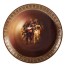 Beyer Bock talerz porcelanowy z reprodukcją Straży Nocnej Rembrandta, złocony ornament, przełom XIX XX wieku