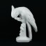 rzadki okaz figury papugi Kakadu z białej porcelany śląskiej