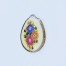 Gustowny wisiorek porcelanowy w kwiaty