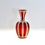 oryginalny wazon Biedermeier szkło rubinowe
