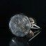 Ręcznie szlifowane szkło kryształowe - karafka z uchem ze srebra