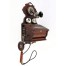 Drewniany telefon zabytkowy do powieszenia na ścianie