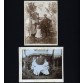 Odpoczynek na działeczce- dwie czarno białe fotografie
