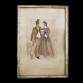 Zweites Rokoko um 1850 – studium modowe malowane na jedwabiu – Karl Berghof