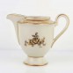  Elegancki mlecznik porcelanowy Tettau w kolorze ecru ze złotą różą