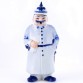 Pruski żołnierz w pickelhaubie - figuralna karafka porcelanowa