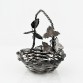 Misterny koszyczek ze srebra – ręcznie wykonana praca mistrzowska, XX wiek