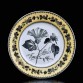 Fajansowy XIX-wieczny talerz z floralną dekoracją - powój